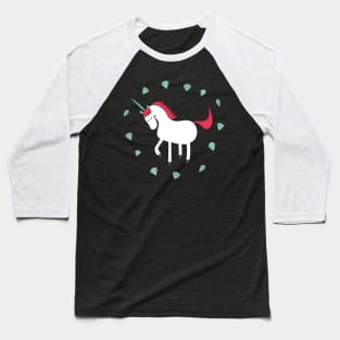 Magical Diamonds Unicorn Baseball T-Shirt